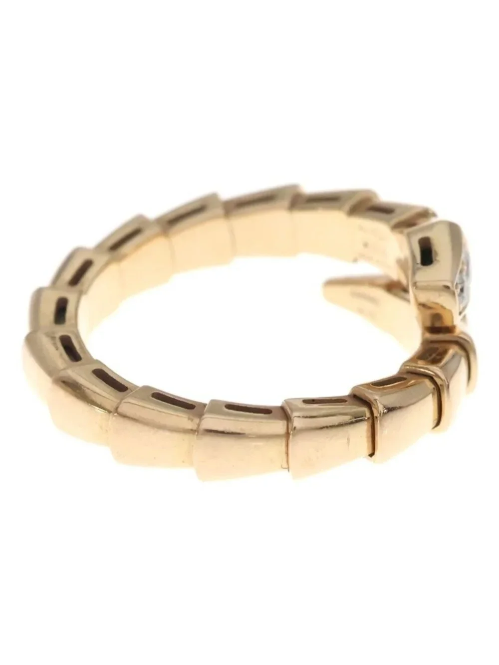 Bvlgari Serpenti Viper Diamond Ring Pink Gold